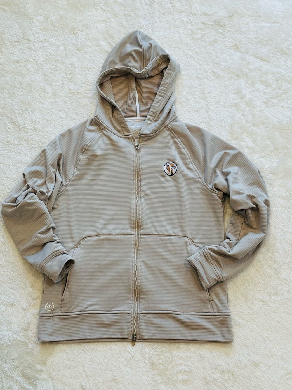 Peter Millar Crown Hoodie Women’s S Taupe Chechessee Creek Golf Club 2x Zipper